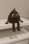 Banyo Dekor -dekoratif Figürler 4 lü Set (KLOZET, TUVALET KAĞIDI, ÇÖP, KAKA EMOJİLERİ)