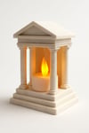 Dekoratif Aydınlatma Mumluk Antik Tapınak Lamba Plastiktir. Tea Light Mum Dahildir.