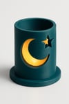 Dekoratif Aydınlatma Mumluk Ay Yıldız Mumluk Plastiktir. Tea Light Mum Dahildir.