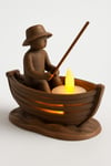Dekoratif Aydınlatma Mumluk Balıkçı Tekne Mumluk Plastiktir. Tea Light Mum Dahildir.