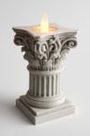Dekoratif Aydınlatma Mumluk Barok Kolon Mumluk Plastiktir. Tea Light Mum Dahildir.