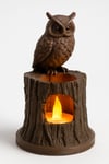 Dekoratif Aydınlatma Mumluk Baykuş Ağaç Mumluk Plastiktir. Tea Light Mum Dahildir.