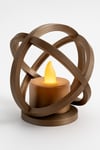 Dekoratif Aydınlatma Mumluk Çapraz Halka Mumluk Plastiktir. Tea Light Mum Dahildir.