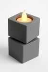 Dekoratif Aydınlatma Mumluk Çift Küp Mumluk Plastiktir. Tea Light Mum Dahildir.