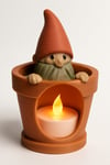 Dekoratif Aydınlatma Mumluk Cüce Saksı Mumluk Plastiktir. Tea Light Mum Dahildir.