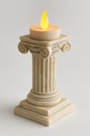Dekoratif Aydınlatma Mumluk Floranstin Sütun Mumluk Plastiktir. Tea Light Mum Dahildir.