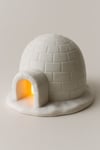 Dekoratif Aydınlatma Mumluk İgloo Lamba Plastiktir. Tea Light Mum Dahildir.