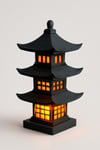 Dekoratif Aydınlatma Mumluk Japon Fener Kulesi Lamba Plastiktir. Tea Light Mum Dahildir.