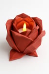 Dekoratif Aydınlatma Mumluk Kağıt Gül Mumluk Plastiktir. Tea Light Mum Dahildir.