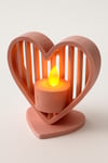 Dekoratif Aydınlatma Mumluk Kalp Cıtalı Mumluk Plastiktir. Tea Light Mum Dahildir.
