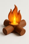 Dekoratif Aydınlatma Mumluk Kamp Ateşi Mumluk Plastiktir. Tea Light Mum Dahildir.