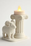 Dekoratif Aydınlatma Mumluk Koç Yunan Mumluk Plastiktir. Tea Light Mum Dahildir.