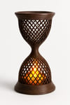 Dekoratif Aydınlatma Mumluk Kum Saati Büyük Mumluk Plastiktir. Tea Light Mum Dahildir.
