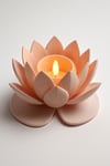 Dekoratif Aydınlatma Mumluk Lotus Mumluk Plastiktir. Tea Light Mum Dahildir.