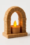 Dekoratif Aydınlatma Mumluk Ocak Taş Mumluk Plastiktir. Tea Light Mum Dahildir.