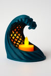 Dekoratif Aydınlatma Mumluk Okyanus Dalgasi Mumluk Plastiktir. Tea Light Mum Dahildir.