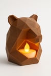 Dekoratif Aydınlatma Mumluk Origami Ayı Mumluk Plastiktir. Tea Light Mum Dahildir.