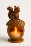 Dekoratif Aydınlatma Mumluk Sincap Palamiut Mumluk Plastiktir. Tea Light Mum Dahildir.