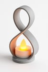 Dekoratif Aydınlatma Mumluk Sonsuz Kıvrım Mumluk Plastiktir. Tea Light Mum Dahildir.