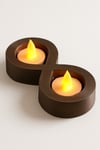 Dekoratif Aydınlatma Mumluk Sonsuz Sembol Mumluk Plastiktir. Tea Light Mum Dahildir.