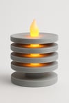 Dekoratif Aydınlatma Mumluk Yatay Çizgi Mumluk Plastiktir. Tea Light Mum Dahildir.
