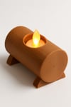 Dekoratif Aydınlatma Mumluk Yatık Silindir Mumluk Plastiktir. Tea Light Mum Dahildir.