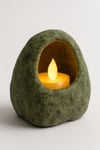 Dekoratif Aydınlatma Mumluk Yosun Kaya Mumluk Plastiktir. Tea Light Mum Dahildir.