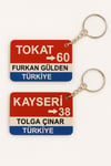 Kişiye Özel Şehir Anahtarlık - Sokak Tabela Anahtarlık - Kent Anahtarlığı - Plastik