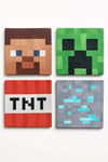 Minecraft Blok Coaster Bardak Altlığı Seti 4lü 3D Baskı