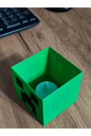 Minecraft Creeper Kafası Aydınlatma Masa Lambası - Led Mum Hediyeli