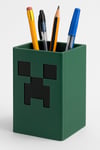 Minecraft Creeper Kalem Kutusu Masaüstü Organizer 3D Baskı