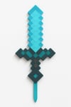 Minecraft Diamond Sword Pasta Süsü Doğum Günü Dekor 3D Baskı