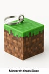 Minecraft Grass Block Küp Anahtarlık 3D Baskı Plastik
