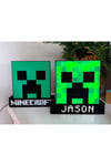 Minecraft Isme Özel Işık Kutusu - Masa Lambası - Dekor Lamba - Gece Lambası