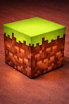 Minecraft Lamba - Çim Blok Dekorasyon Masa Lambası (Mum dahildr)
