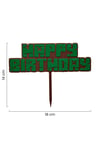 Minecraft Temalı Pasta Üstü Yazısı Happy Birthday (Doğum Günü Pasta Üzeri Süsü)