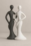 Minimalist Modern Dekoratif Biblo – Siyah & Beyaz Set (2’li)
