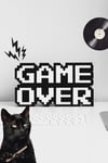 Modern Game Over Kabartmalı Süs – Dekoratif Obje, Duvar & Masaüstü Aksesuarı,Hediye(15x8.5 cm)