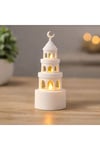 Ramazan Feneri Pilli Mum İle Kullanım MasaÜstü Dekor Ramazan Ayı-Minare Motifi-Ramazan Hediyelik