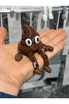 Razmo 4'lü Eğlenceli Banyo Dekoratif Figür Seti /tuvalet Kağıdı, Kaka Emojisi, Çöp Kovası, Klozet