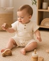 Bebek Örme Kanguru Cepli 2'li Alt Üst Takım 3-12 Ay %100 Pamuk