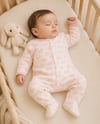 Kız Bebek Çok Renkli Örme İnekli Patikli 3'lü Tulum Seti 3-9 Ay %100 Pamuk
