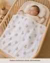 Unisex Bebek Balon Desenli Müslin Örtü 85x90 cm %100 Pamuk