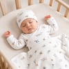Yenidoğan Unisex Bebek Safari Desenli 7'li Hastane Çıkış Seti 0-3 Ay %100 Pamuk