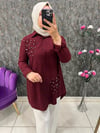ÇİÇEK DESENLİ TENSEL GÖMLEK