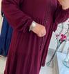 DANTEL ELBİSE BORDO