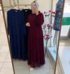 DANTEL ELBİSE BORDO
