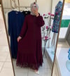 DANTEL ELBİSE BORDO