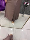 KEMERLİ TENSEL KUMAŞ ELBİSE