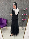 ORHAN ÜÇLÜ ETEKLİ TAKIM SİYAH